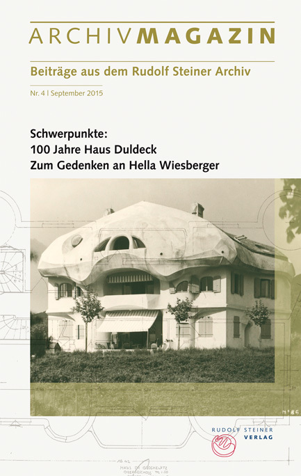 Cover: 9783727482045 | ARCHIVMAGAZIN. Beiträge aus dem Rudolf Steiner Archiv. Nr.4 | Hoffmann