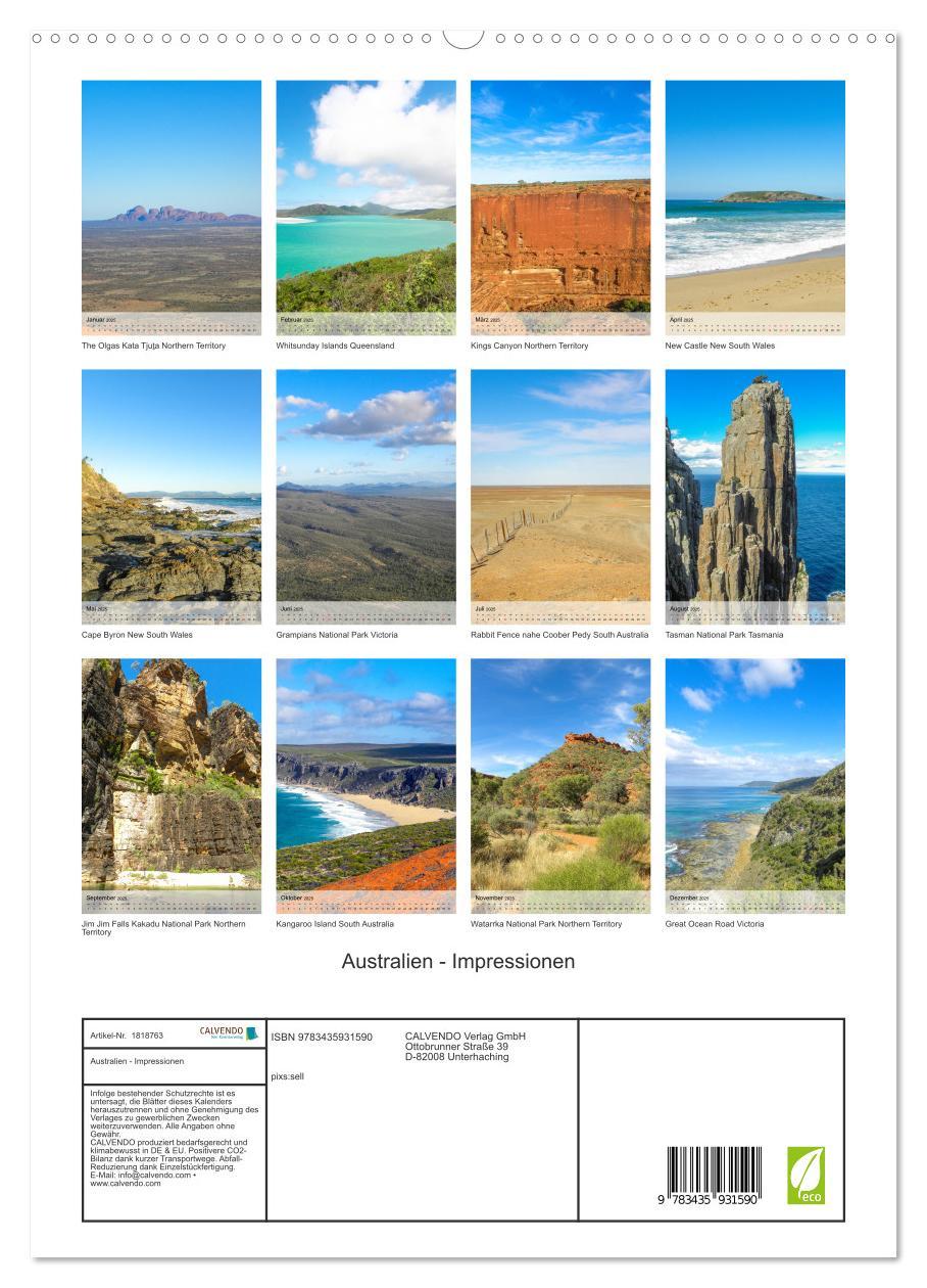 Bild: 9783435931590 | Australien - Impressionen (hochwertiger Premium Wandkalender 2025...