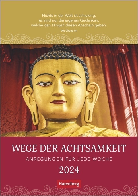 Cover: 9783840031892 | Wege der Achtsamkeit Wochen-Kulturkalender 2024. Foto-Wandkalender...
