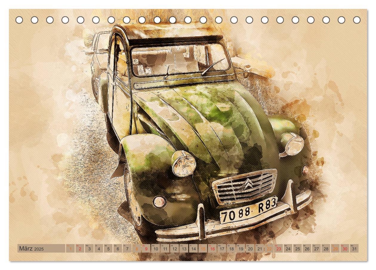 Bild: 9783435214457 | Die Ente, Deux Chevaux, 2CV (Tischkalender 2025 DIN A5 quer),...