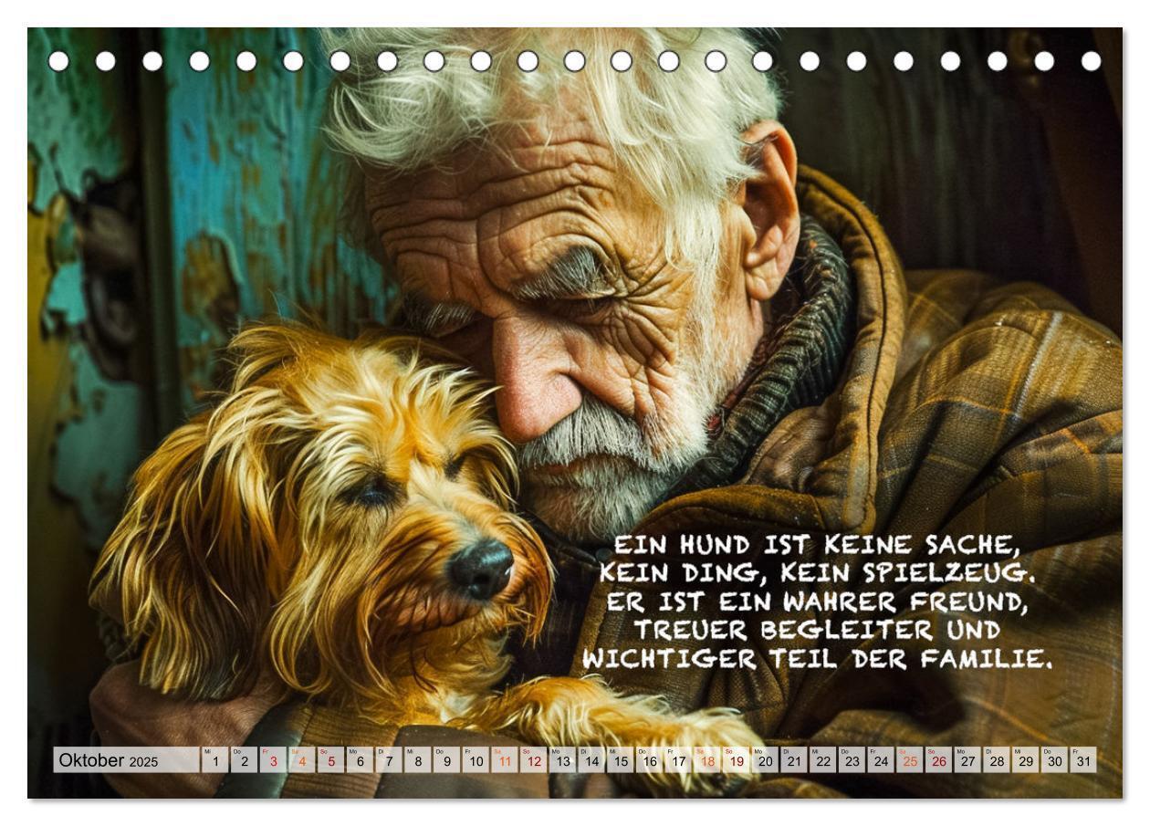 Bild: 9783457165737 | Hunde und berührende Sprüche (Tischkalender 2025 DIN A5 quer),...