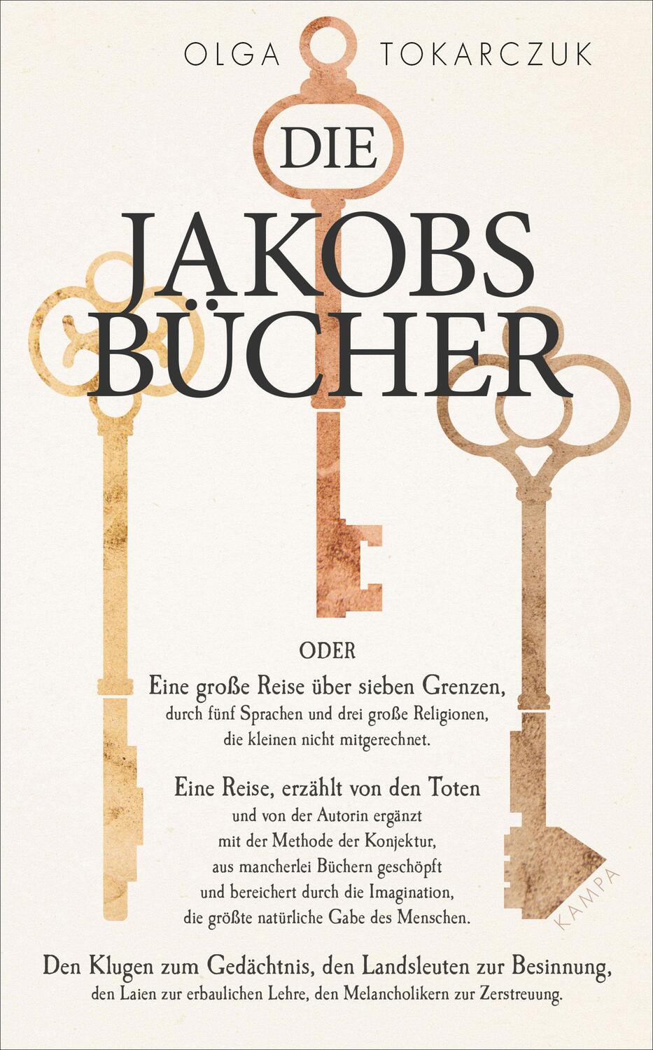 Cover: 9783311100140 | Die Jakobsbücher | Olga Tokarczuk | Buch | Deutsch | 2019