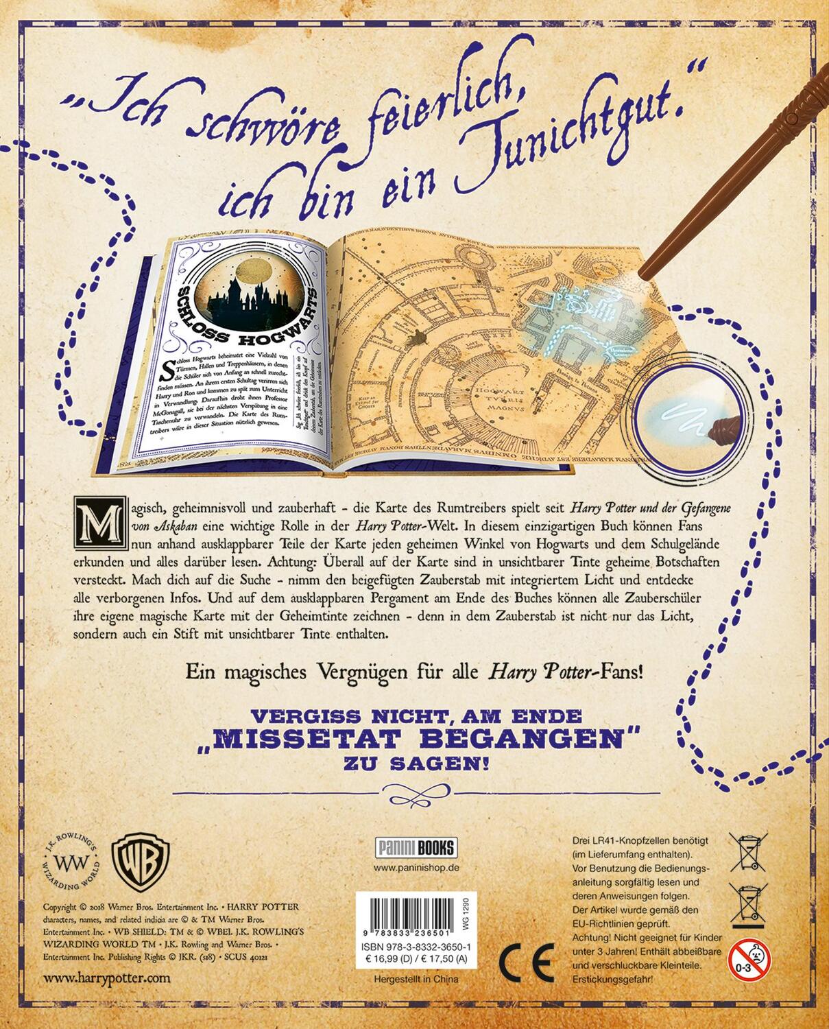 Rückseite: 9783833236501 | Aus den Filmen zu Harry Potter: Die Karte des Rumtreibers - Eine...