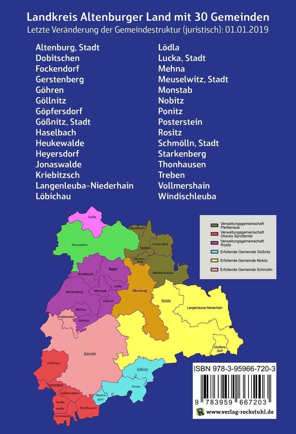 Rückseite: 9783959667203 | Wappen, Flaggen und Siegel LANDKREIS ALTENBURGER LAND - Ein Lexikon...