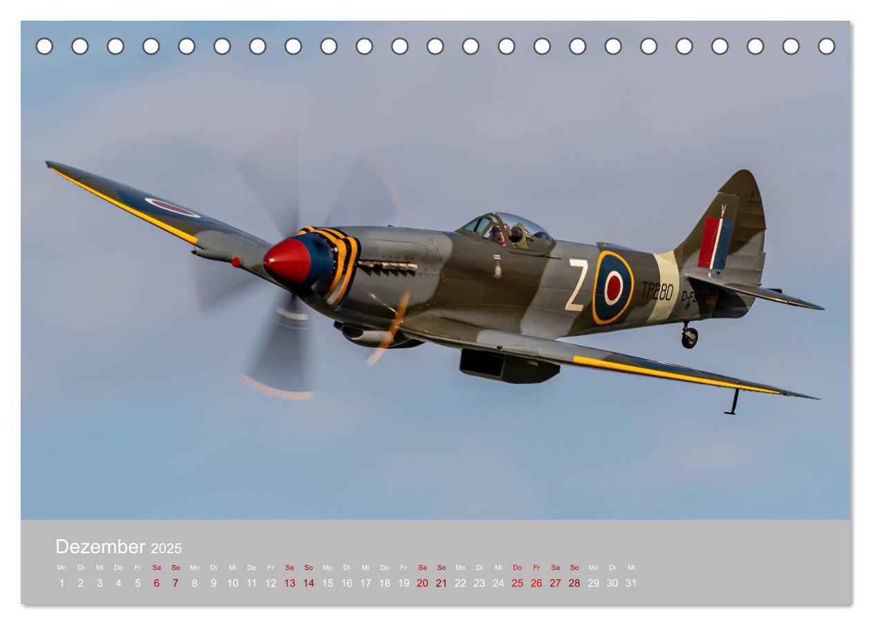 Bild: 9783435147366 | Fliegende Legenden - Warbirds (Tischkalender 2025 DIN A5 quer),...