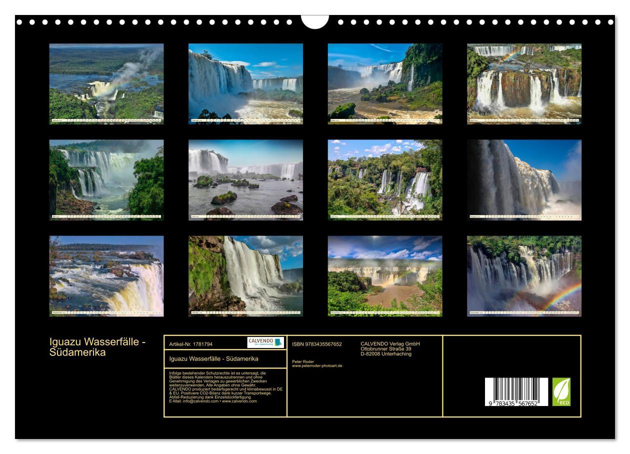 Bild: 9783435567652 | Iguazu Wasserfälle - Südamerika (Wandkalender 2025 DIN A3 quer),...