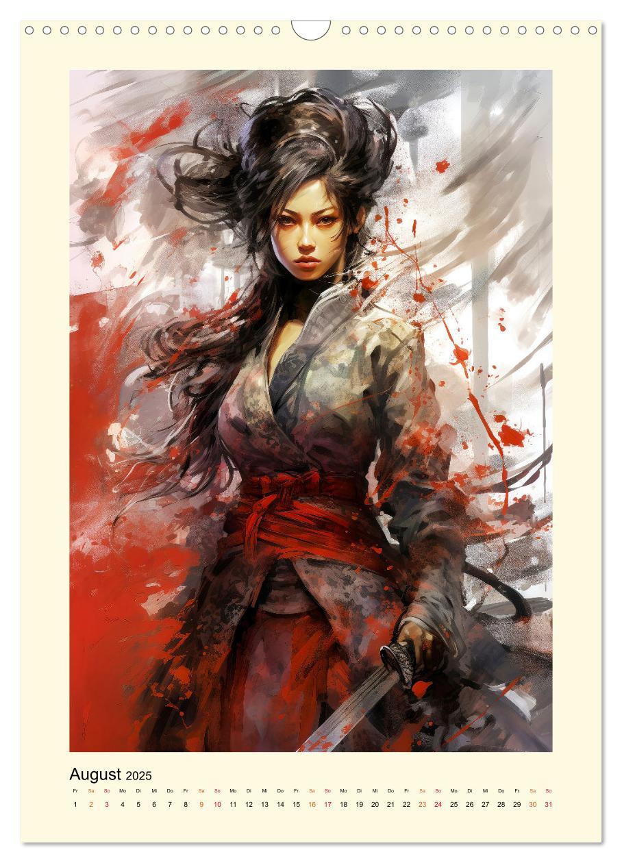 Bild: 9783435845316 | Samurai Amazonen (Wandkalender 2025 DIN A3 hoch), CALVENDO...