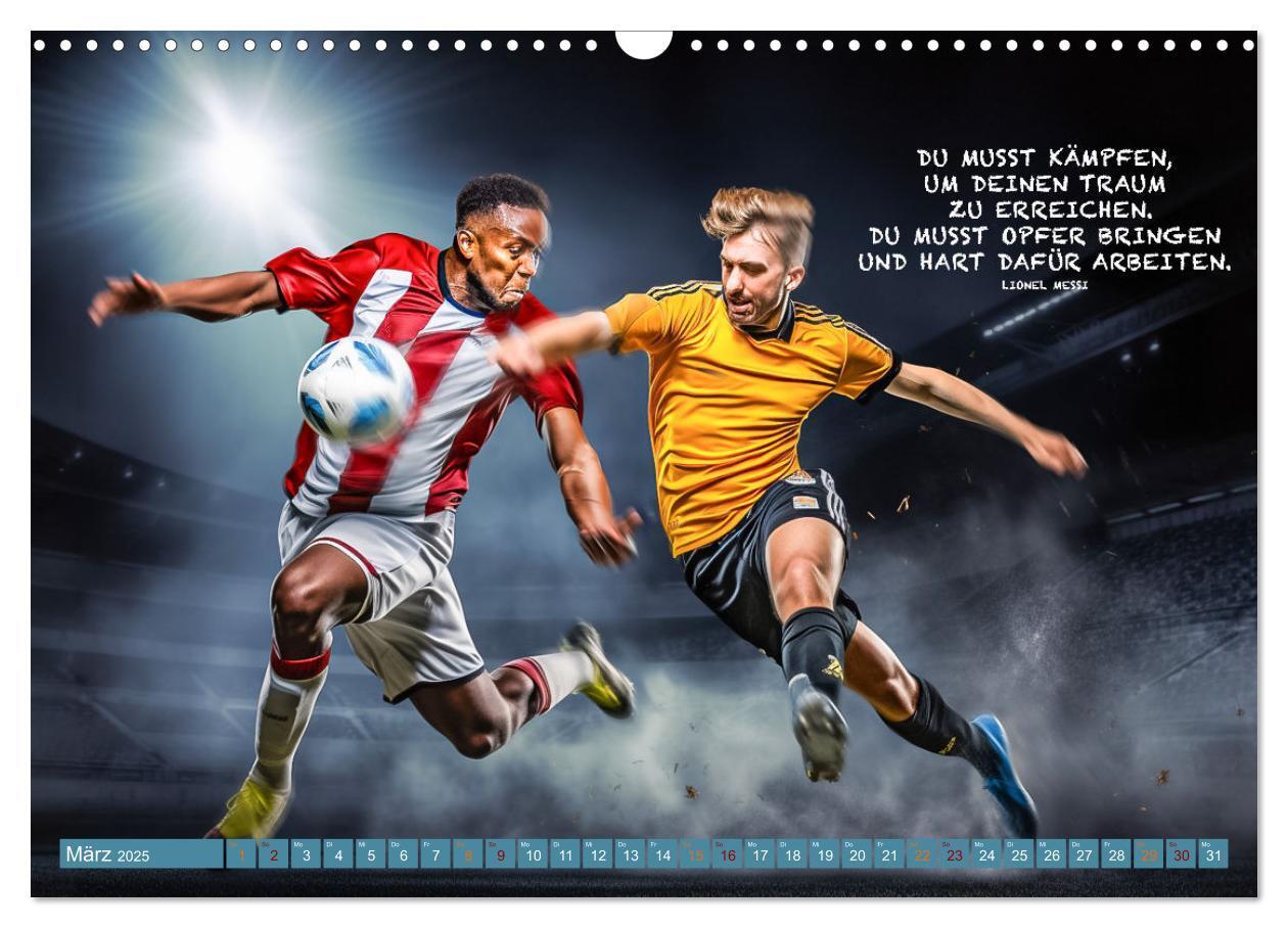 Bild: 9783457160794 | Fußball und tolle Sprüche (Wandkalender 2025 DIN A3 quer), CALVENDO...