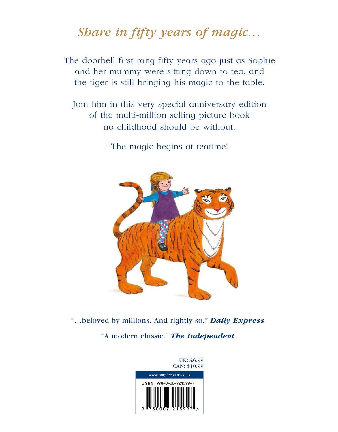 Rückseite: 9780007215997 | The Tiger Who Came to Tea | Judith Kerr | Taschenbuch | 32 S. | 2006