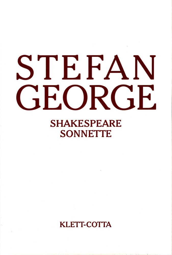 Cover: 9783608951172 | Sämtliche Werke in 18 Bänden, Band 12. Shakespeare Sonnette....