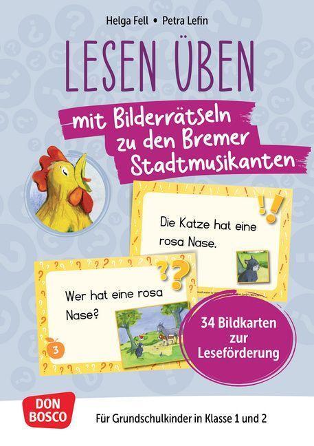 Cover: 4260694922224 | Lesen üben mit Bilderrätseln: Die Bremer Stadtmusikanten. 34...