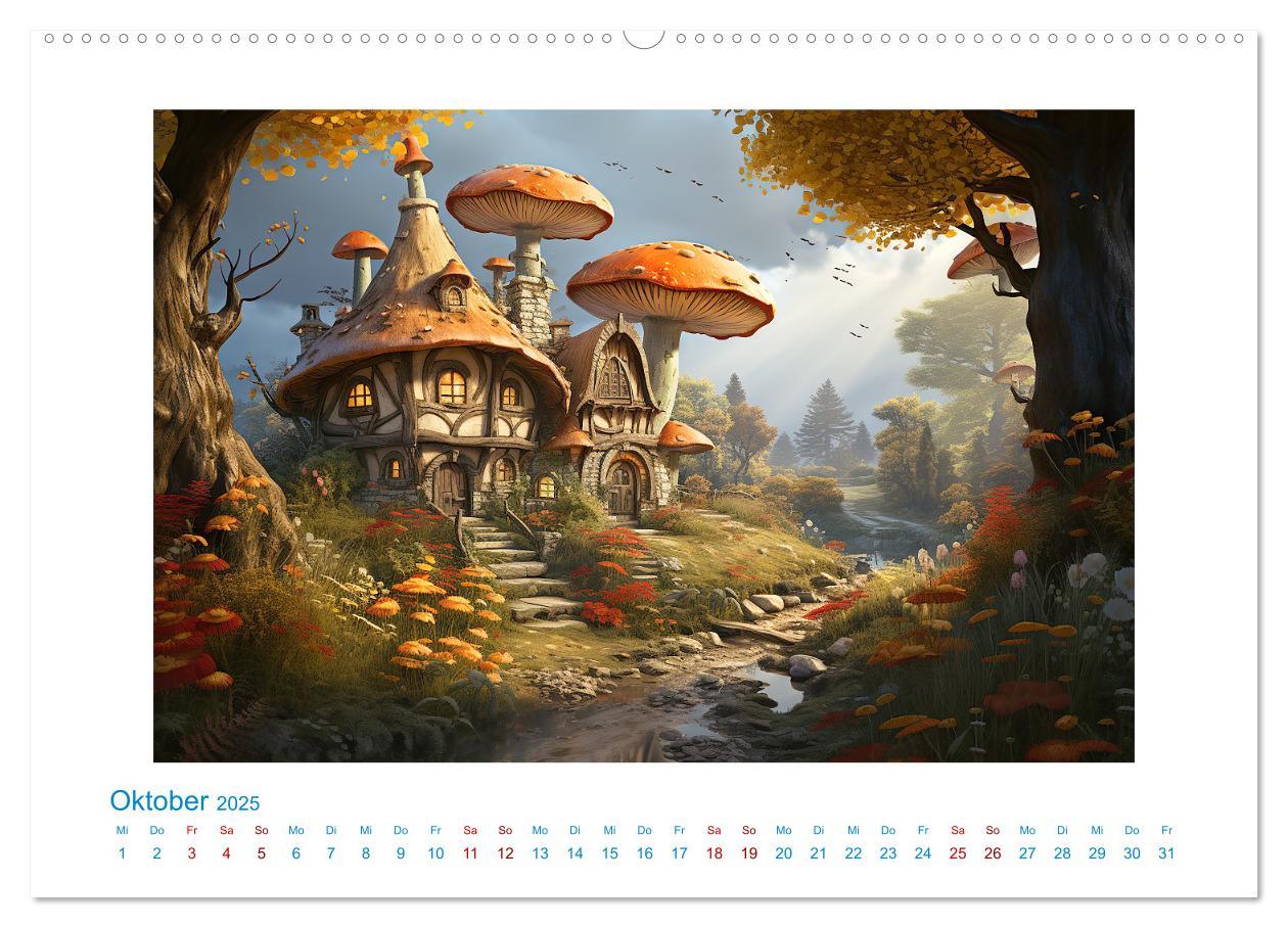 Bild: 9783383884986 | Märchenhafte Pilzhäuser (Wandkalender 2025 DIN A2 quer), CALVENDO...