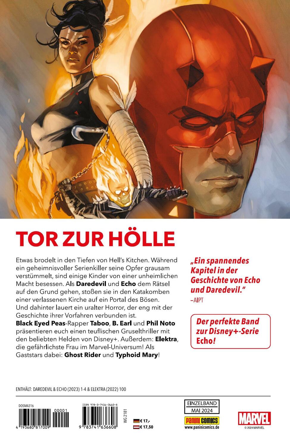 Rückseite: 9783741636608 | Daredevil &amp; Echo: Der Teufel steckt im Detail | Taboo (u. a.) | Buch