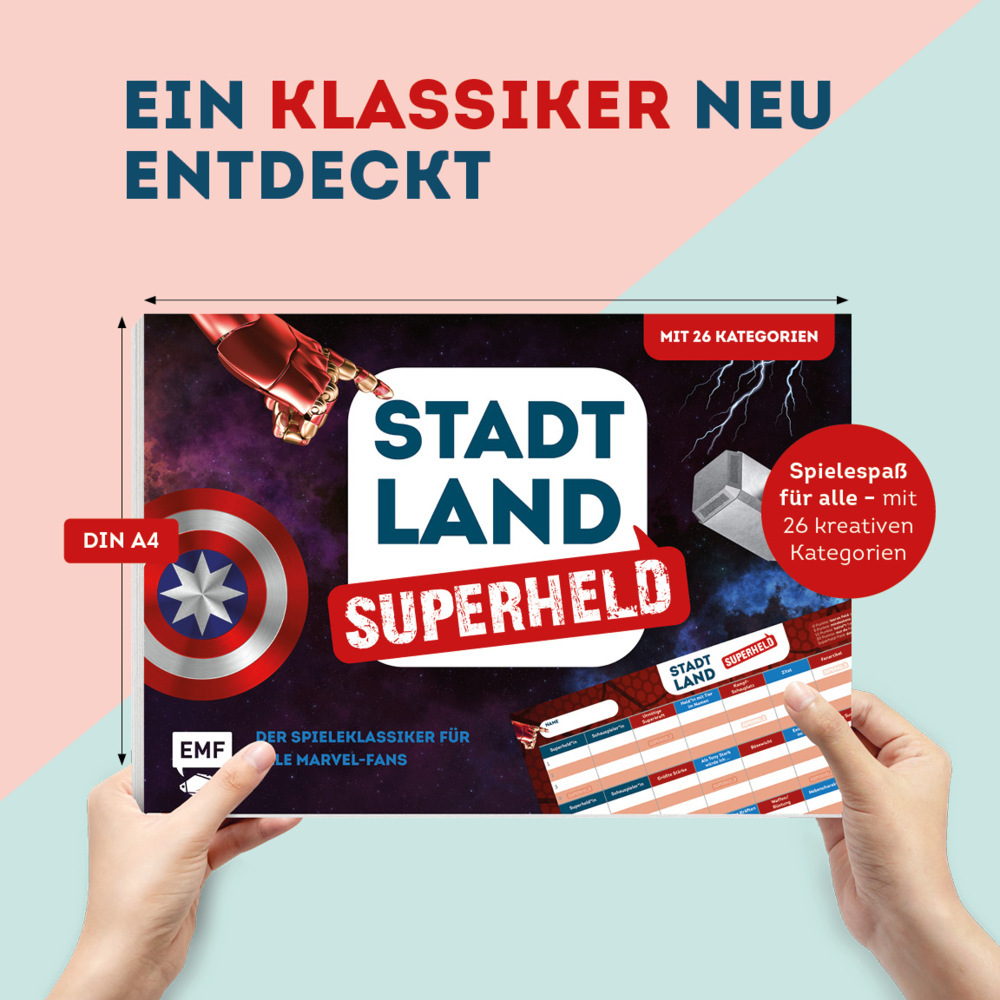 Bild: 4260478341555 | Stadt, Land, Superheld - Der Spieleklassiker für alle Marvel-Fans