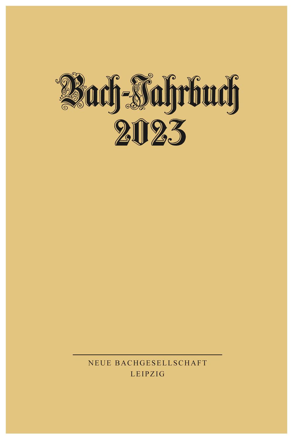 Cover: 9783374075003 | Bach-Jahrbuch 2023 | Peter Wollny | Taschenbuch | 200 S. | Deutsch