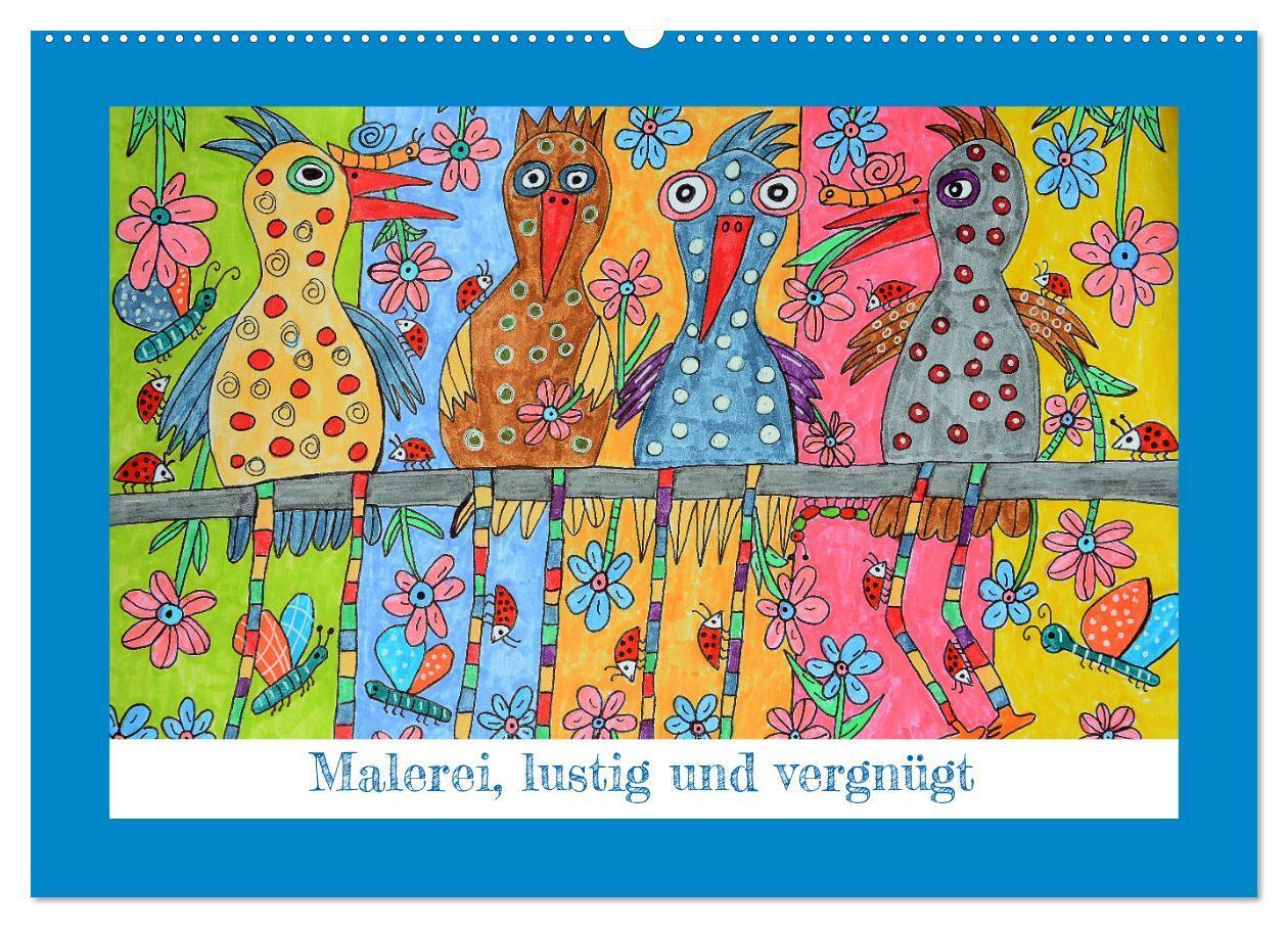 Cover: 9783675929623 | Malerei, lustig und vergnügt (Wandkalender 2024 DIN A2 quer),...