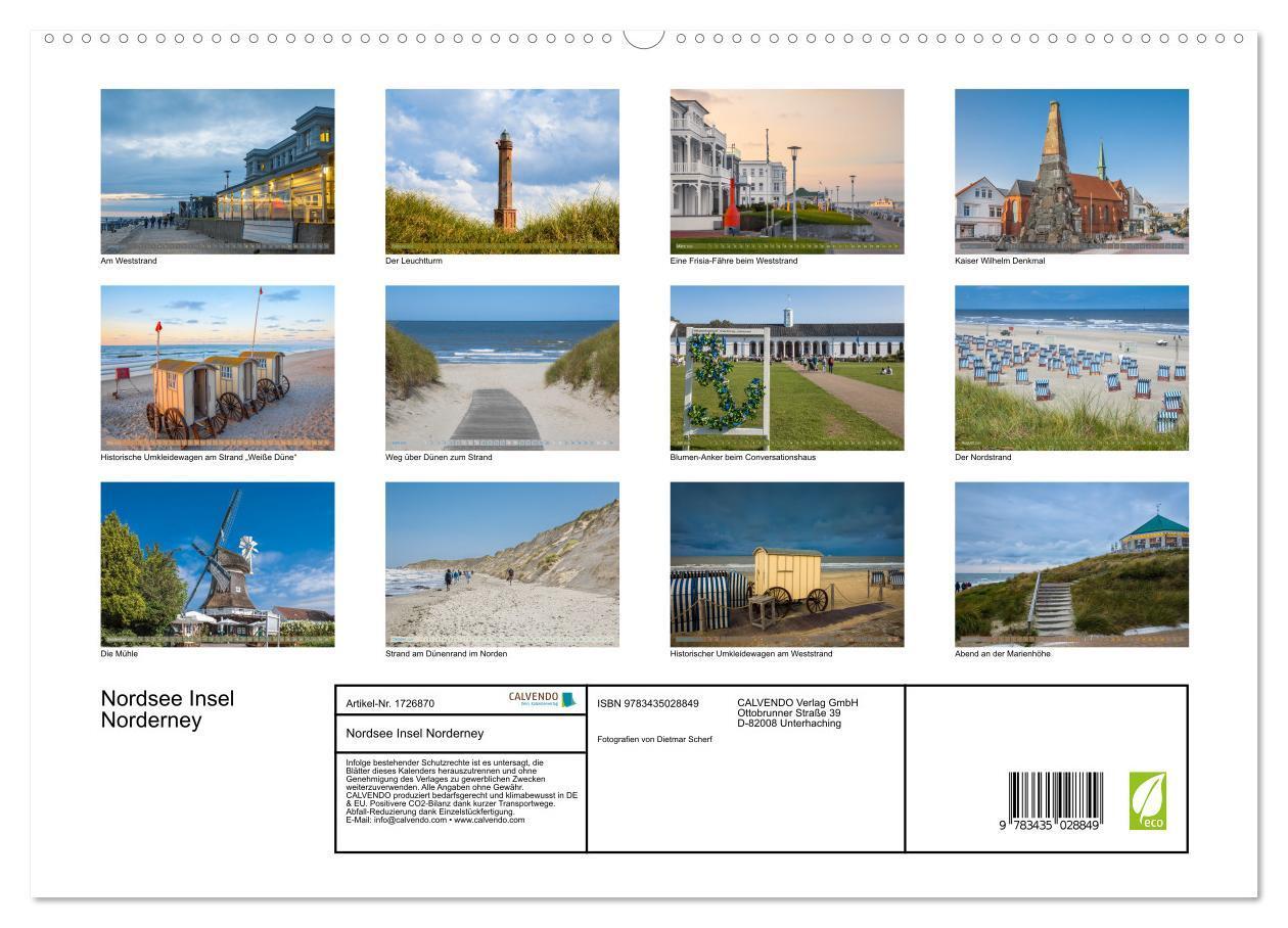 Bild: 9783435028849 | Nordsee Insel Norderney (Wandkalender 2025 DIN A2 quer), CALVENDO...