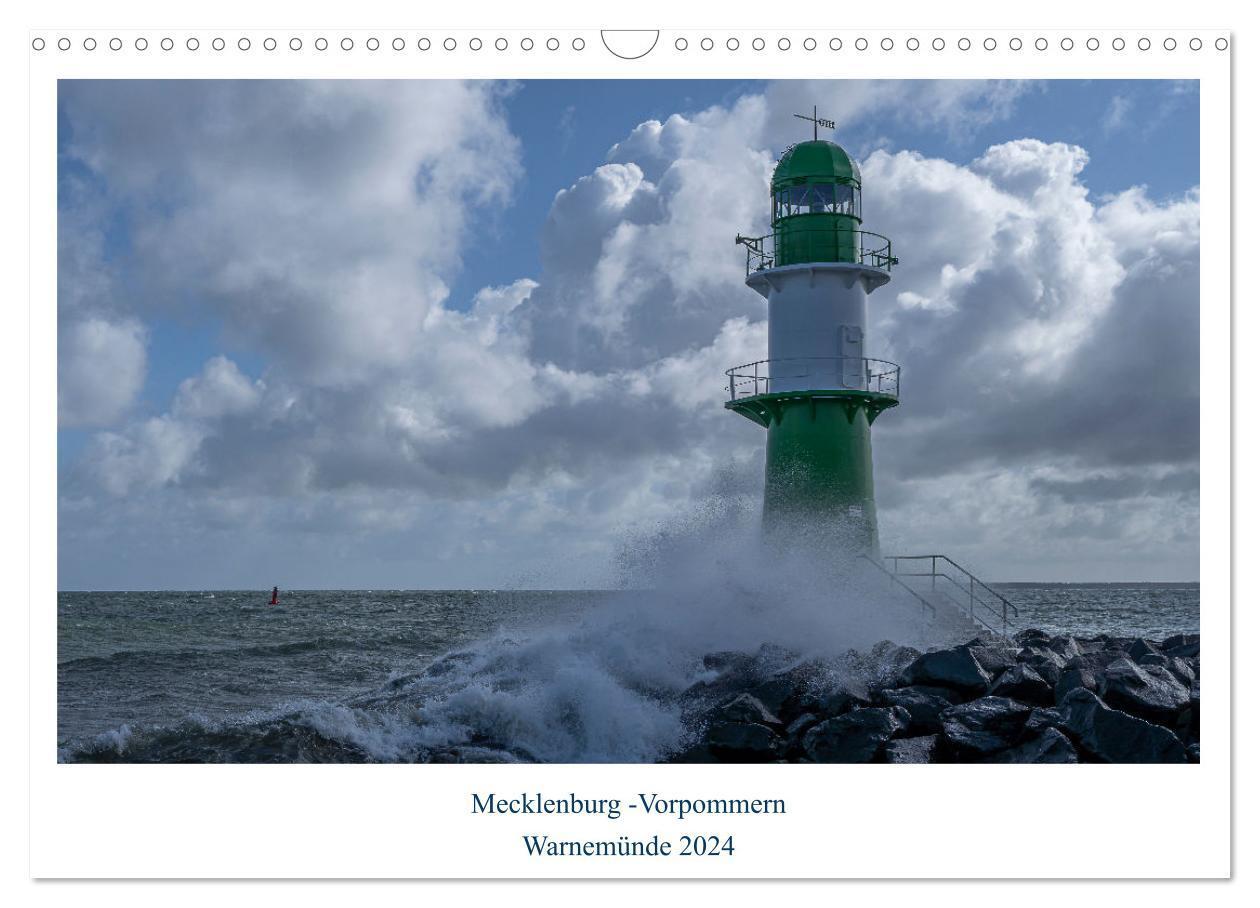 Cover: 9783383650703 | Warnemünde an der Ostsee (Wandkalender 2024 DIN A3 quer), CALVENDO...