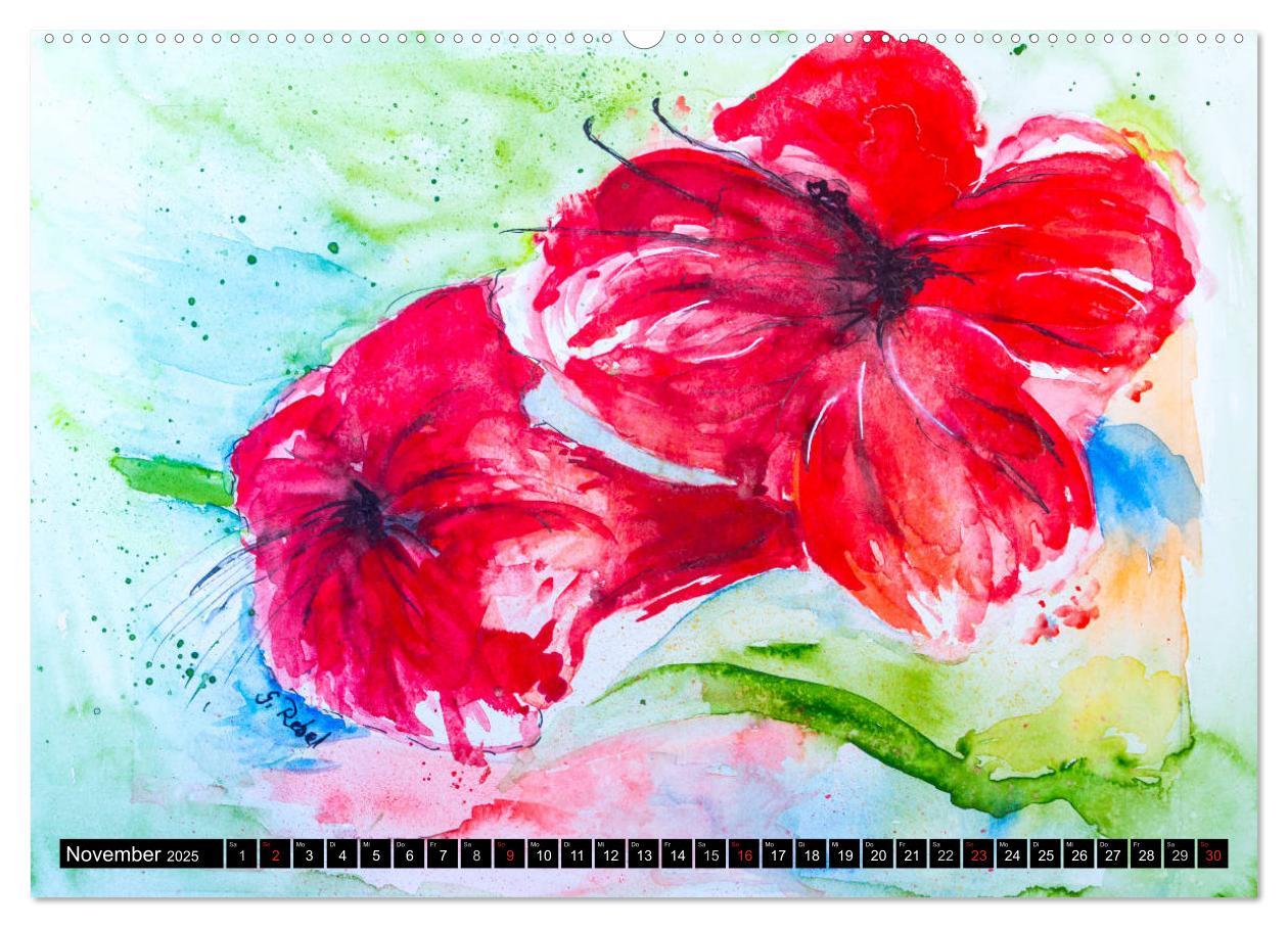 Bild: 9783435497980 | Blumenjahr - Bunte Blüten in Aquarell (Wandkalender 2025 DIN A2...