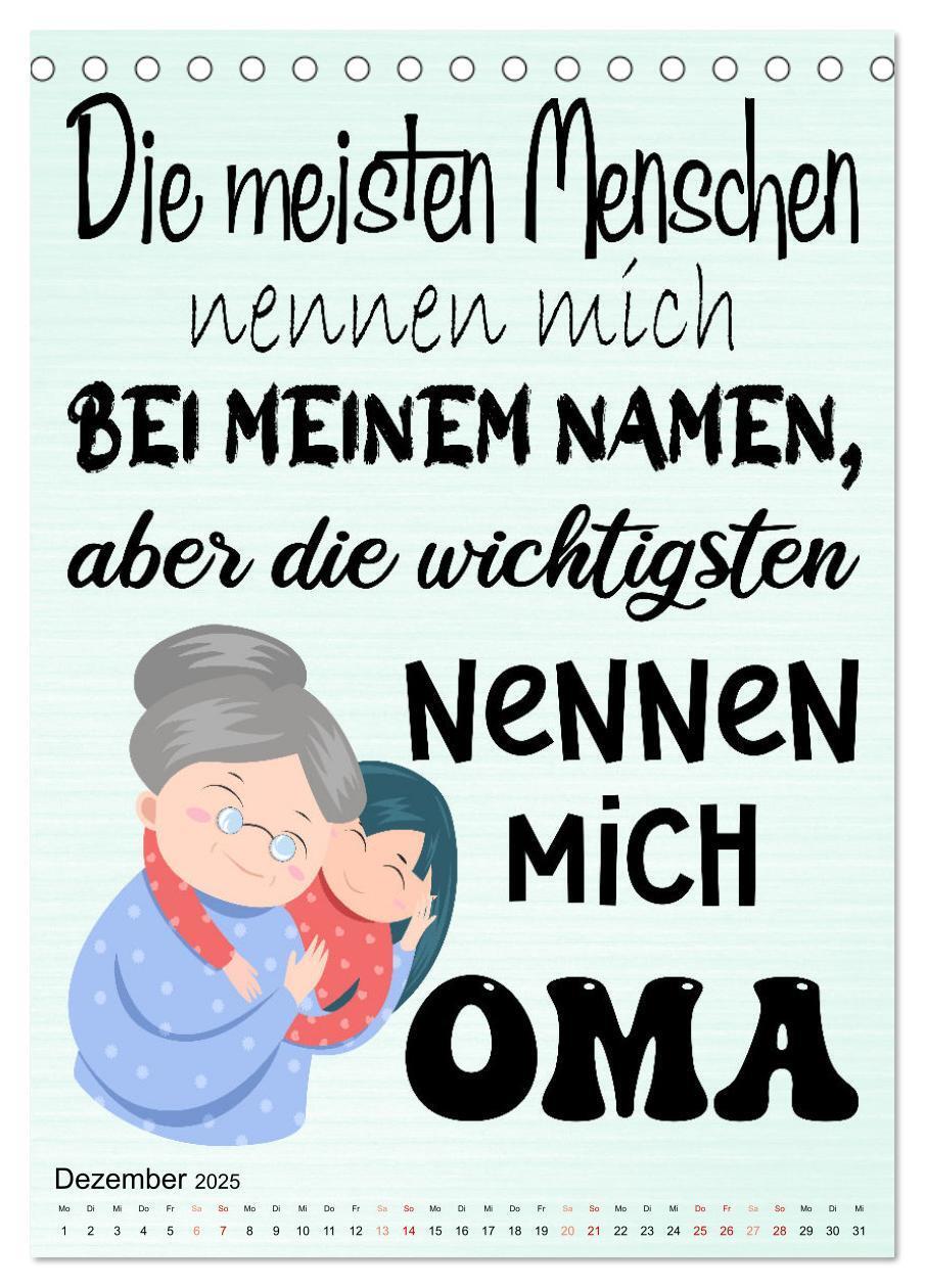 Bild: 9783435887644 | Glück ist, Oma zu sein (Tischkalender 2025 DIN A5 hoch), CALVENDO...