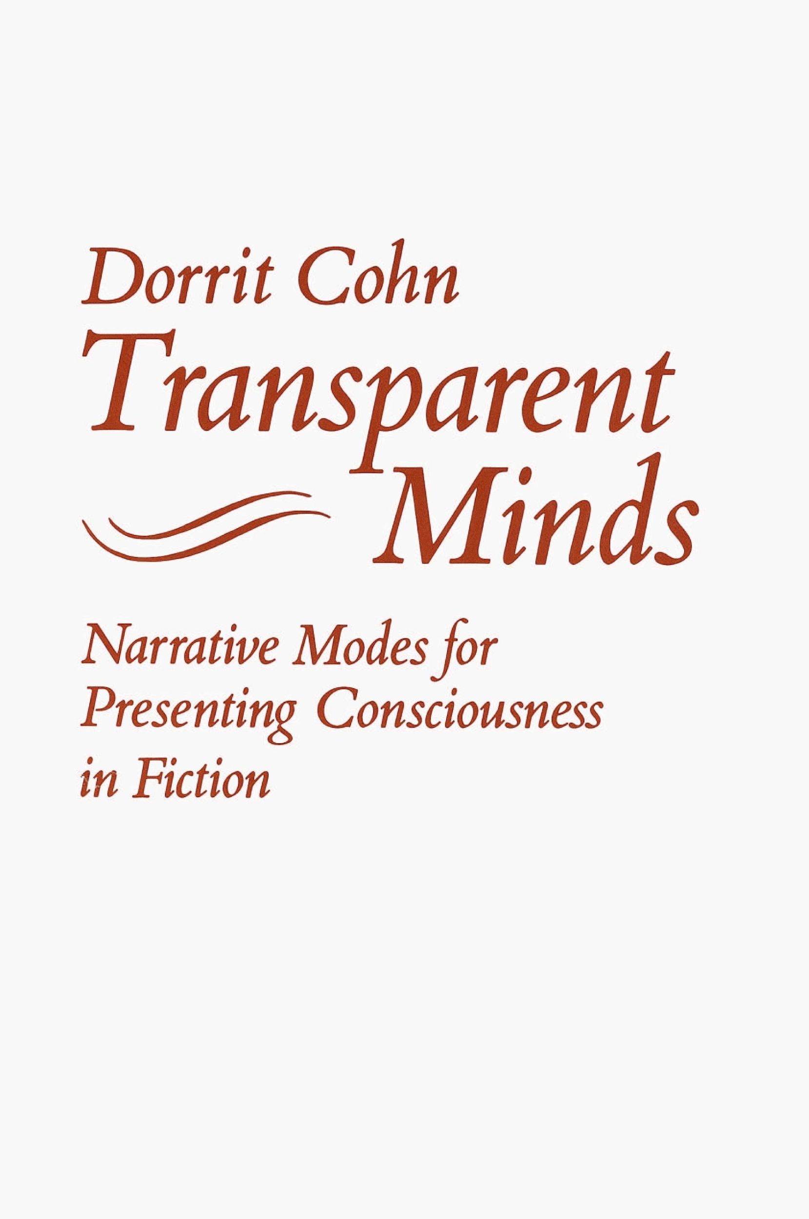 Cover: 9780691101569 | Transparent Minds | Dorrit Claire Cohn | Taschenbuch | Englisch | 1984