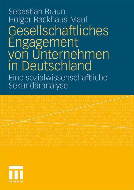 Cover: 9783531174969 | Gesellschaftliches Engagement von Unternehmen in Deutschland | Buch