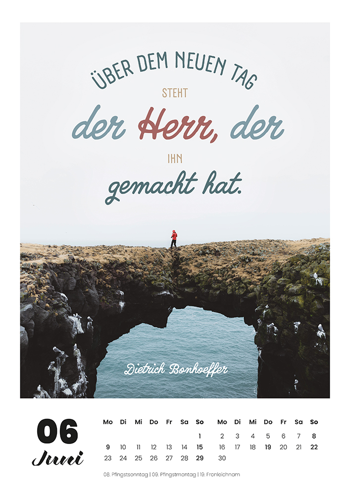 Bild: 4250222905355 | An jedem neuen Tag 2025 | Dietrich Bonhoeffer | Kalender | 12 S.