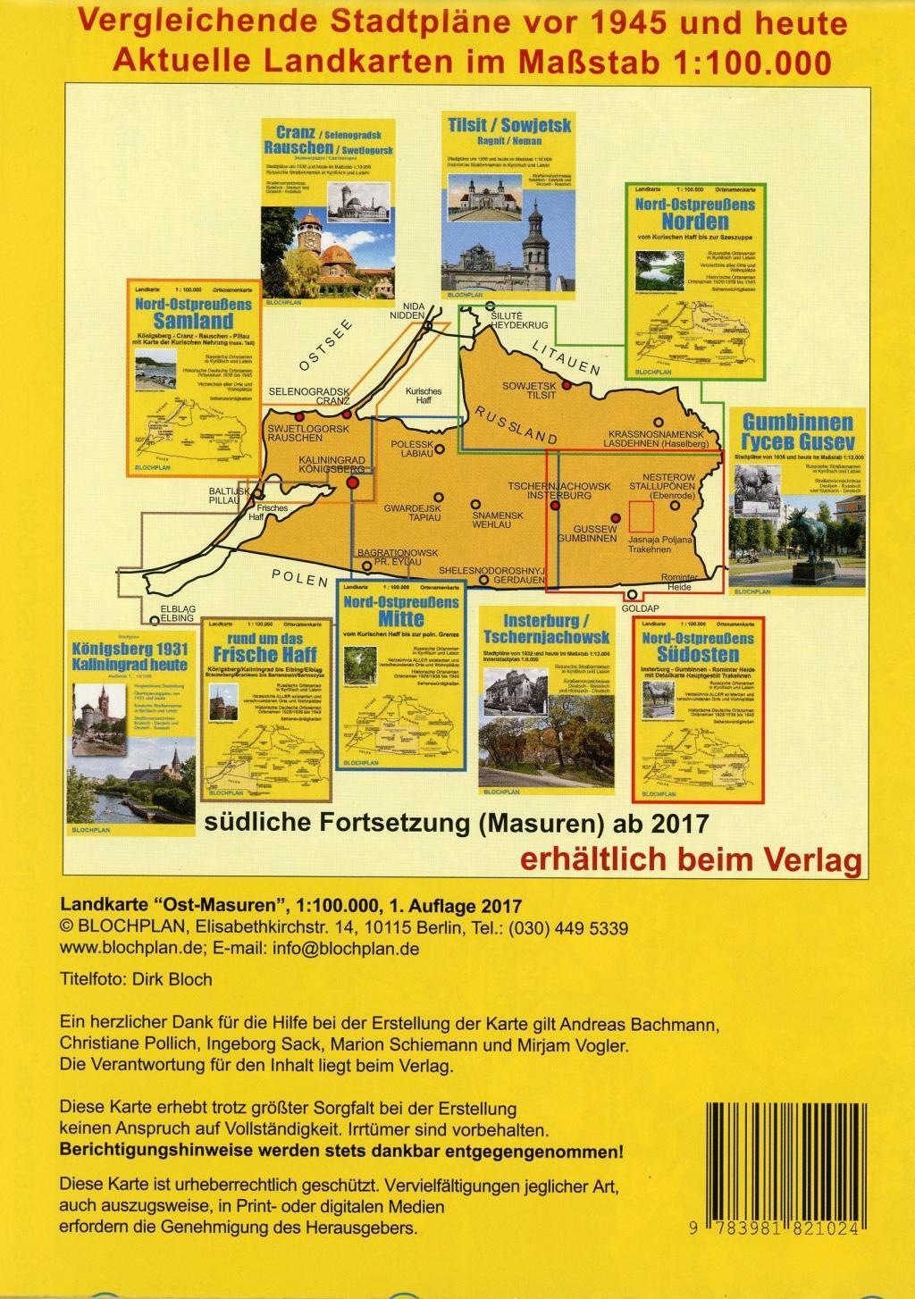 Bild: 9783981821024 | Ost-Masuren | Dirk Bloch | (Land-)Karte | Deutsch | 2020 | Bloch, Dirk
