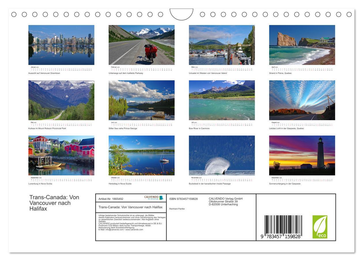 Bild: 9783457159828 | Trans-Canada: Von Vancouver nach Halifax (Wandkalender 2025 DIN A4...