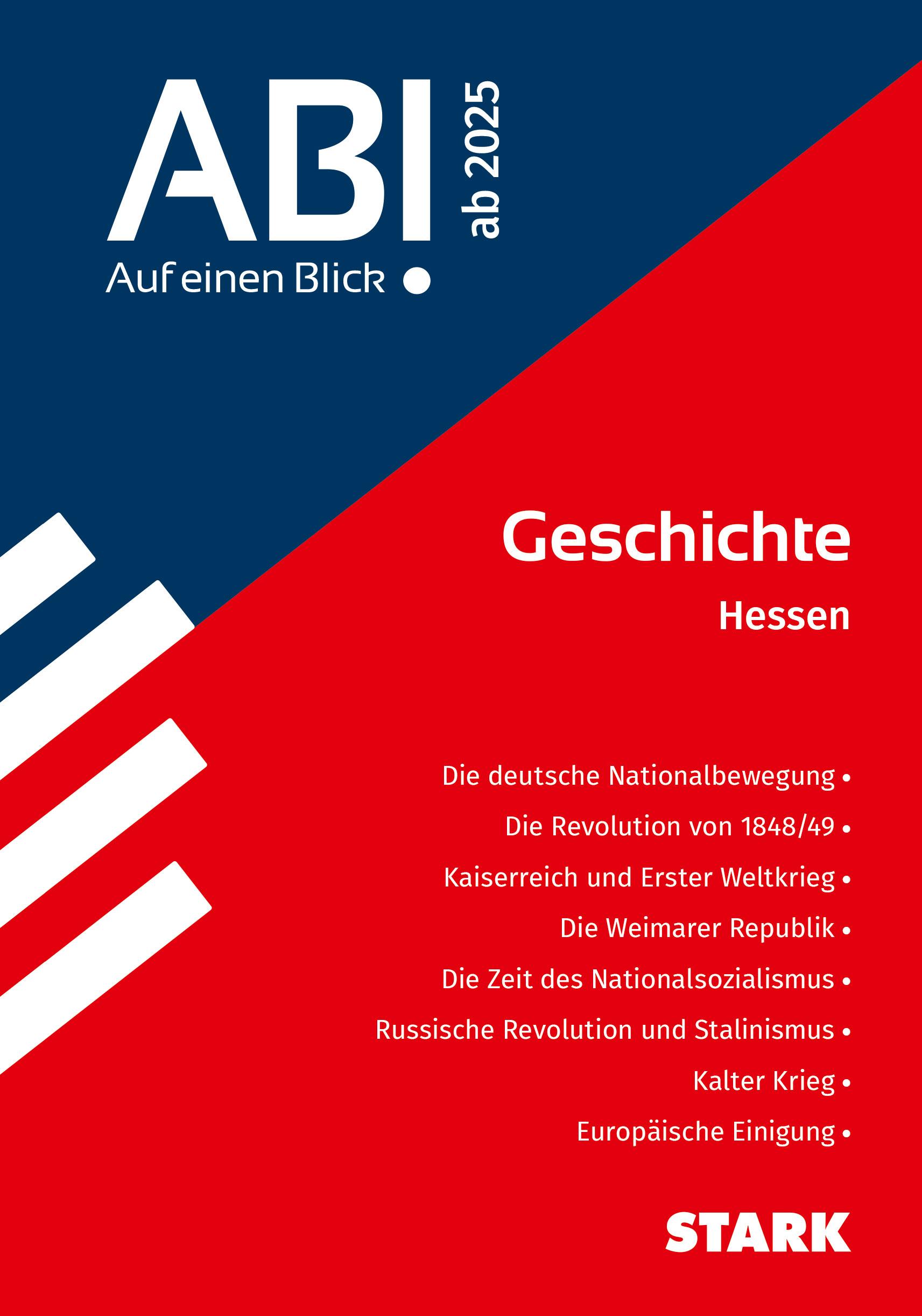 Cover: 9783849059965 | STARK Abi - auf einen Blick! Geschichte Hessen 2025 | Taschenbuch