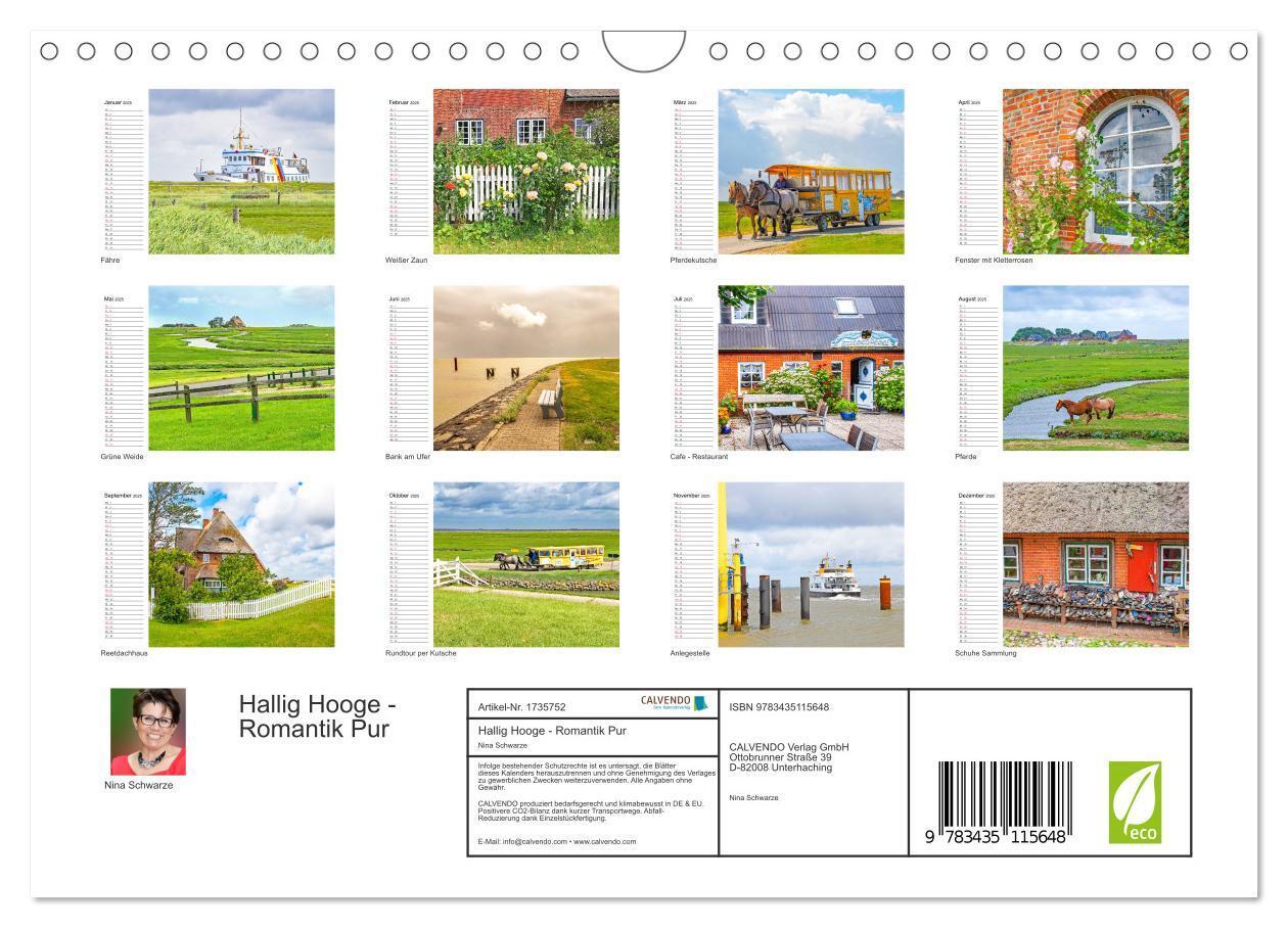 Bild: 9783435115648 | Hallig Hooge - Romantik Pur (Wandkalender 2025 DIN A4 quer),...