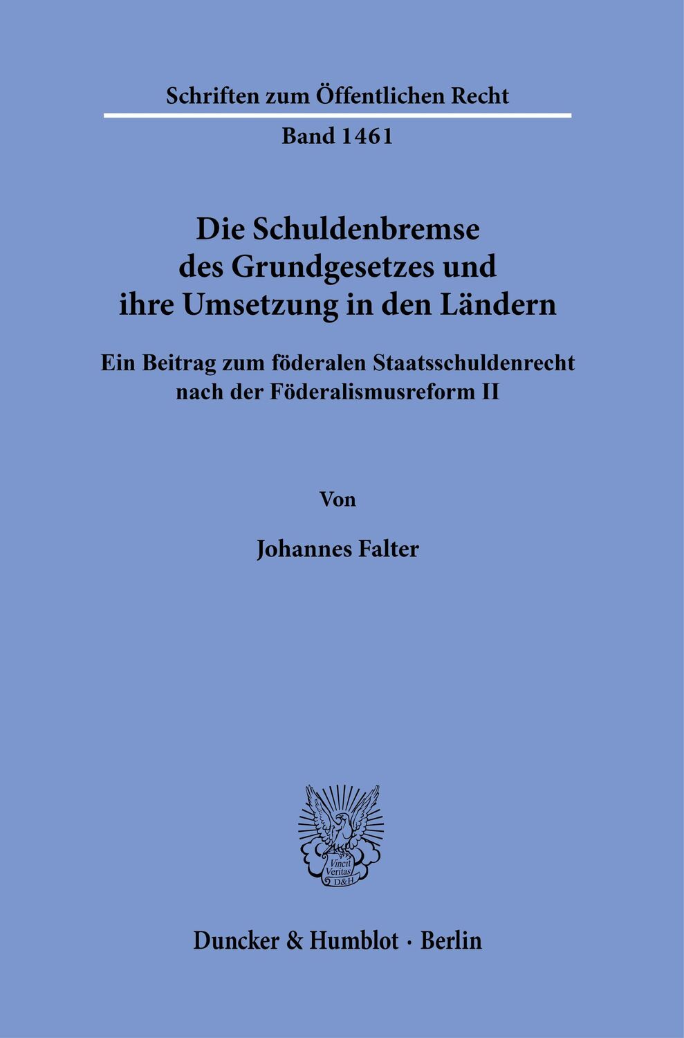 Cover: 9783428180875 | Die Schuldenbremse des Grundgesetzes und ihre Umsetzung in den...