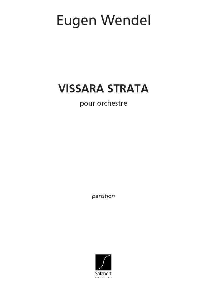 Cover: 9790048026148 | Vissara Strata | Eugen Wendel | Partitur | Editions Salabert