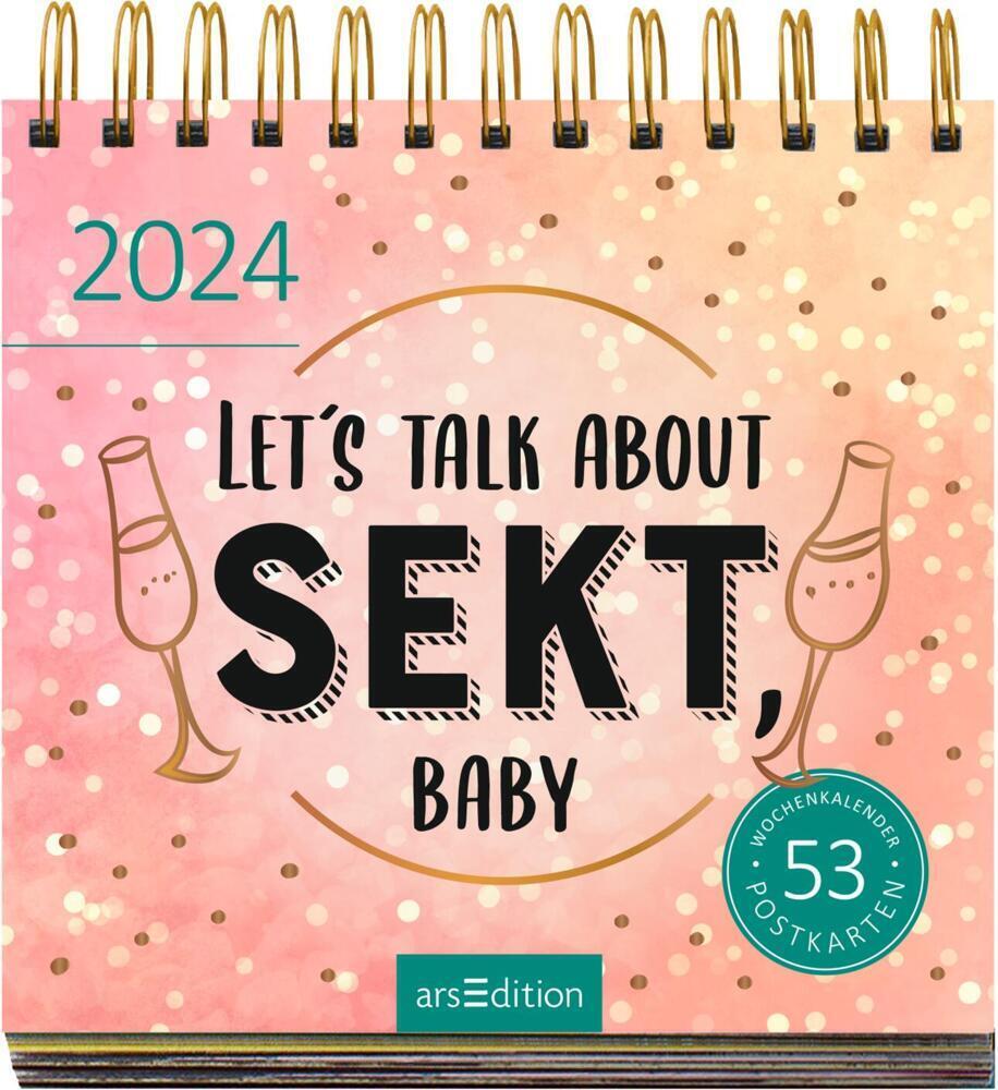 Cover: 4014489130093 | Postkartenkalender Let's talk about Sekt, baby 2024 | Kalender | 2024