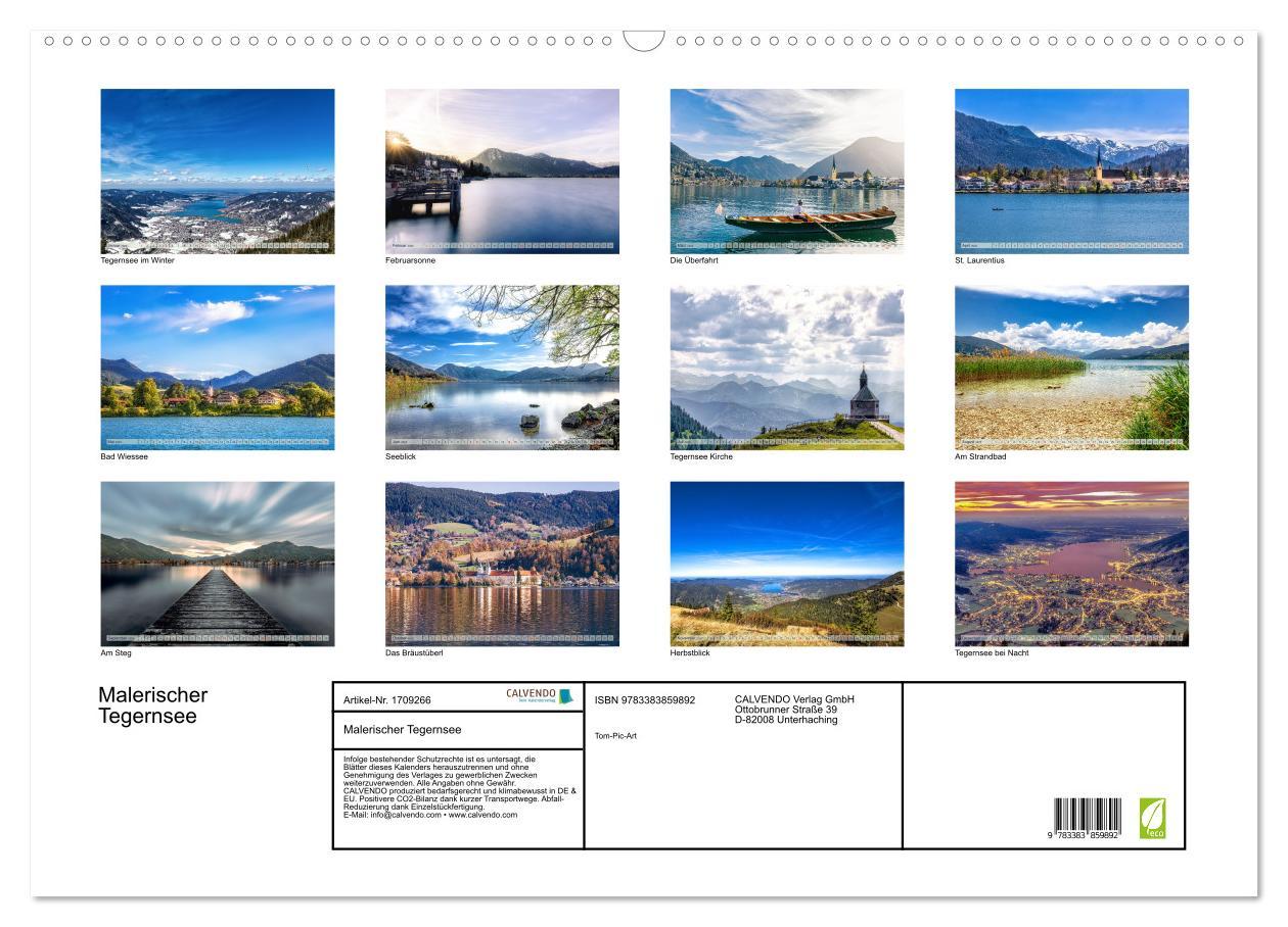 Bild: 9783383859892 | Malerischer Tegernsee (Wandkalender 2025 DIN A2 quer), CALVENDO...