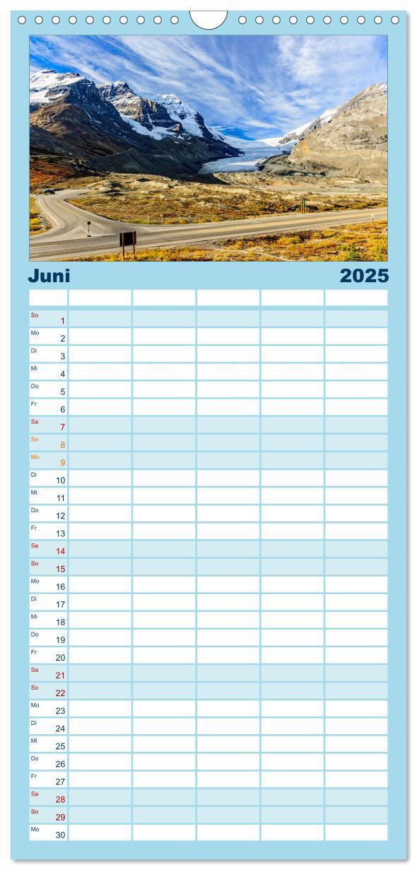 Bild: 9783457119617 | Familienplaner 2025 - West-Kanada mit 5 Spalten (Wandkalender, 21 x...