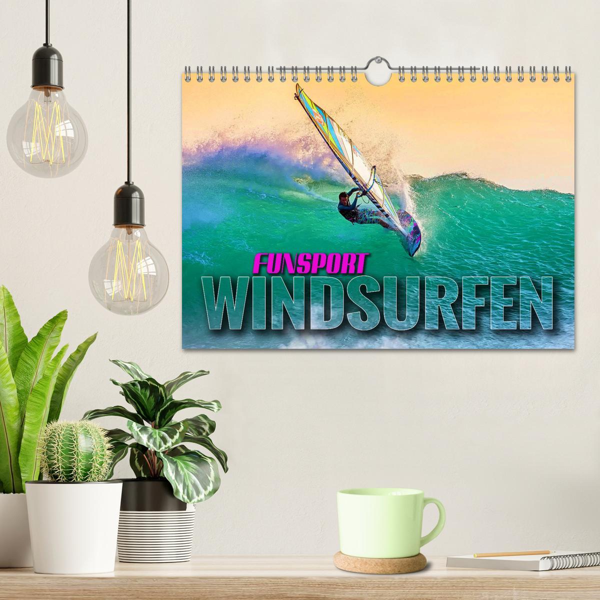 Bild: 9783383924026 | Funsport Windsurfen (Wandkalender 2025 DIN A4 quer), CALVENDO...