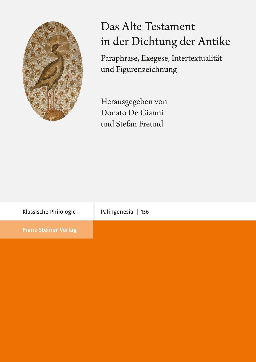 Cover: 9783515124690 | Das Alte Testament in der Dichtung der Antike | Gianni (u. a.) | Buch