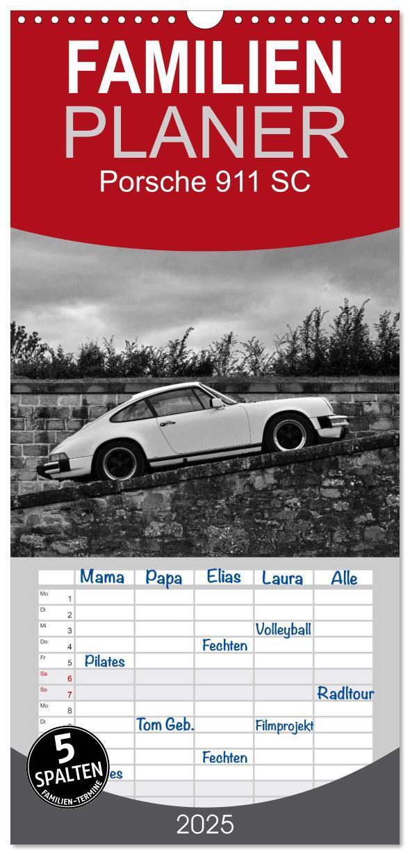 Cover: 9783457105290 | Familienplaner 2025 - Porsche 911 SC mit 5 Spalten (Wandkalender,...