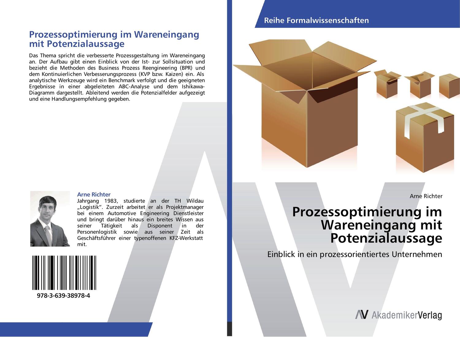 Cover: 9783639389784 | Prozessoptimierung im Wareneingang mit Potenzialaussage | Arne Richter