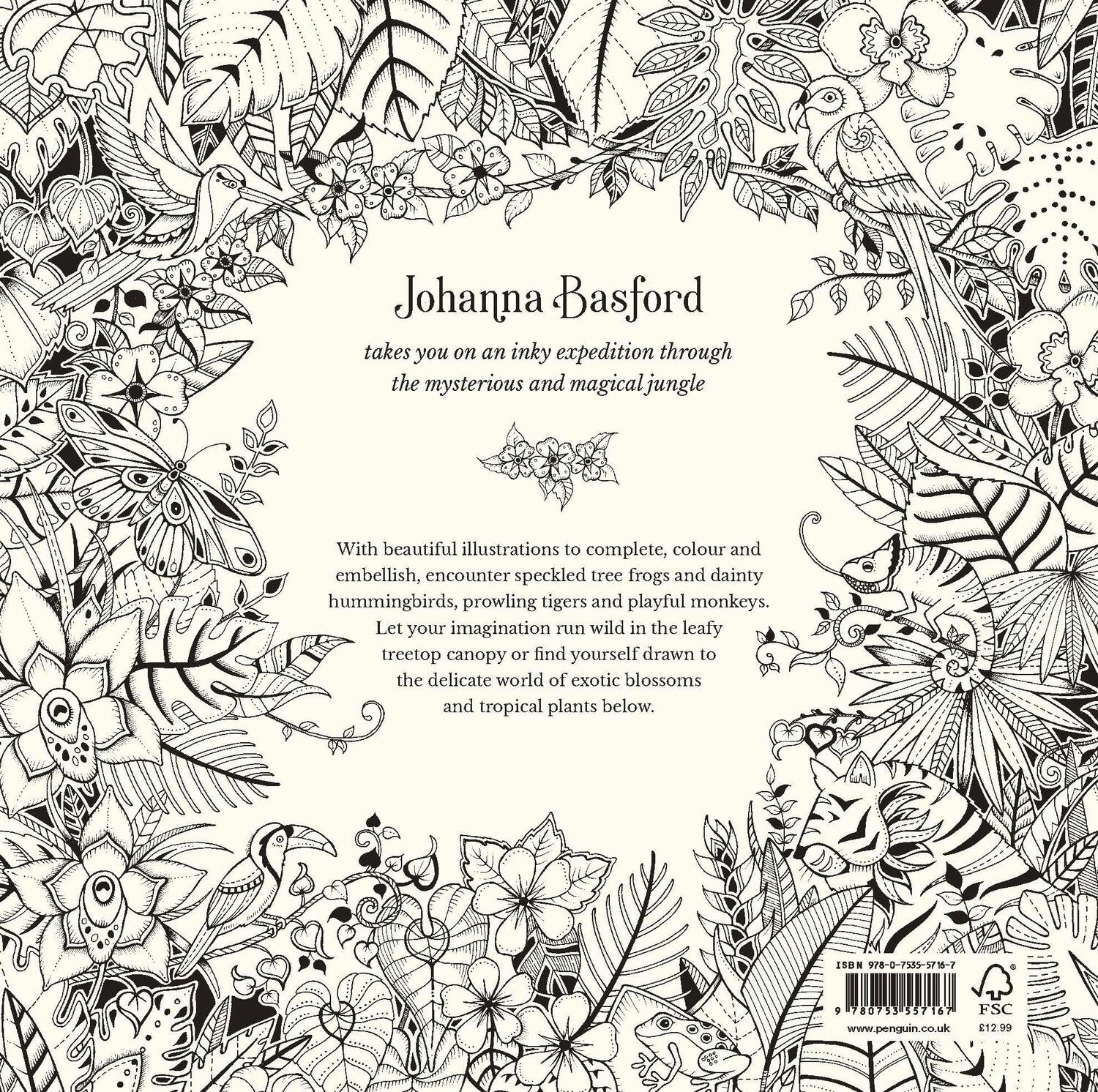 Rückseite: 9780753557167 | Magical Jungle | An Inky Expedition & Colouring Book | Johanna Basford
