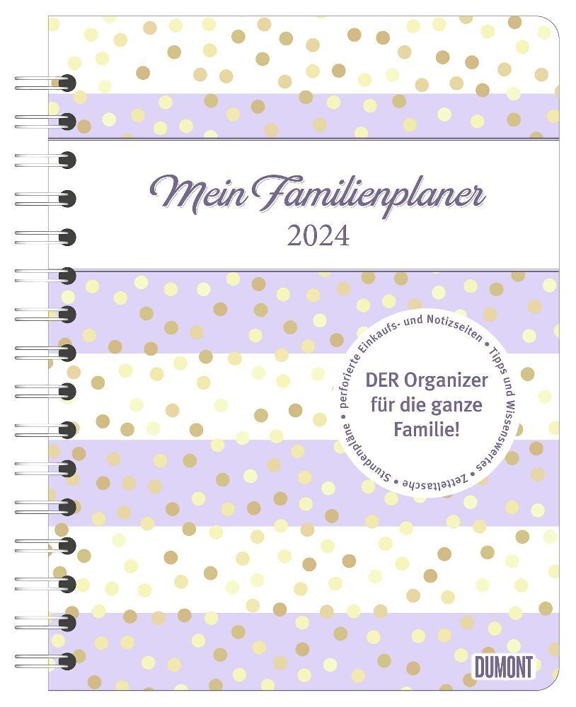 Cover: 4250809652429 | Familienplaner-Buch Pattern 2024 17,5x23,1 | Diary | DUMONT Kalender