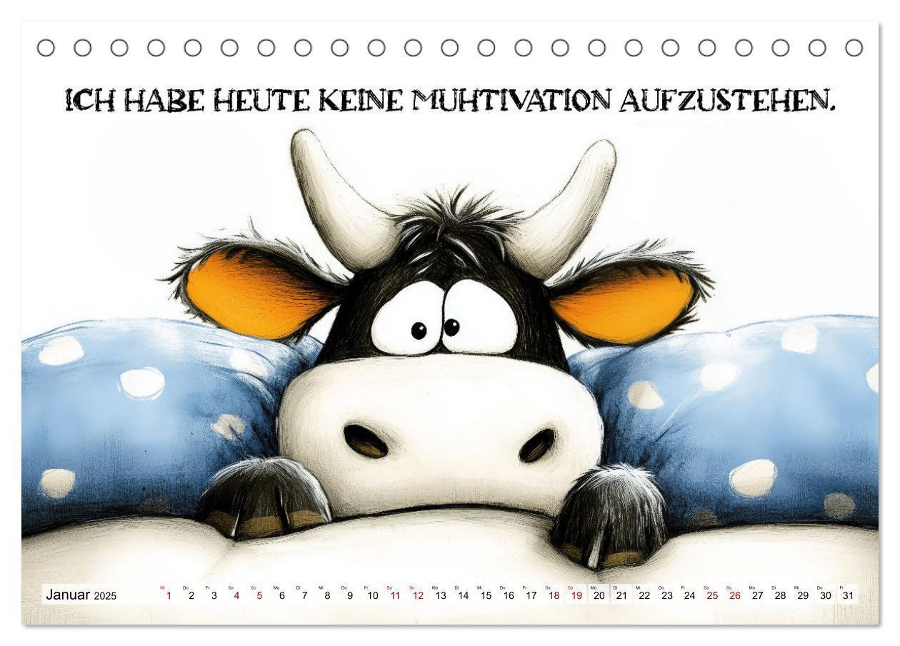 Bild: 9783457187074 | Kuhle Sprüche (Tischkalender 2025 DIN A5 quer), CALVENDO...