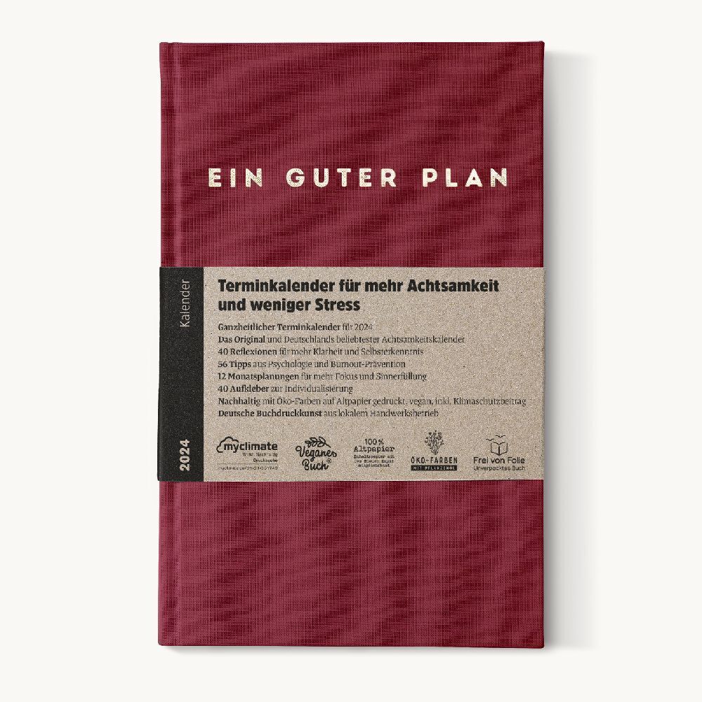 Cover: 4260653842389 | Ein guter Plan 2024, Rubin | Jan Lenarz | Kalender | Leinen | 264 S.