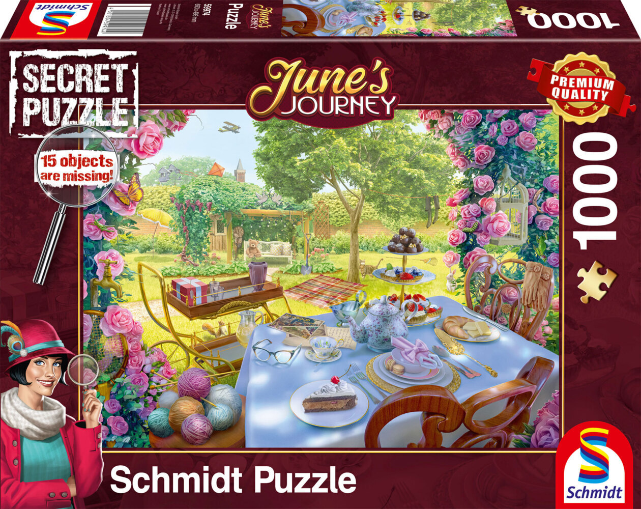 Cover: 4001504599744 | Tee im Garten | Puzzle June´s Journey 1.000 Teile | Spiel | Deutsch