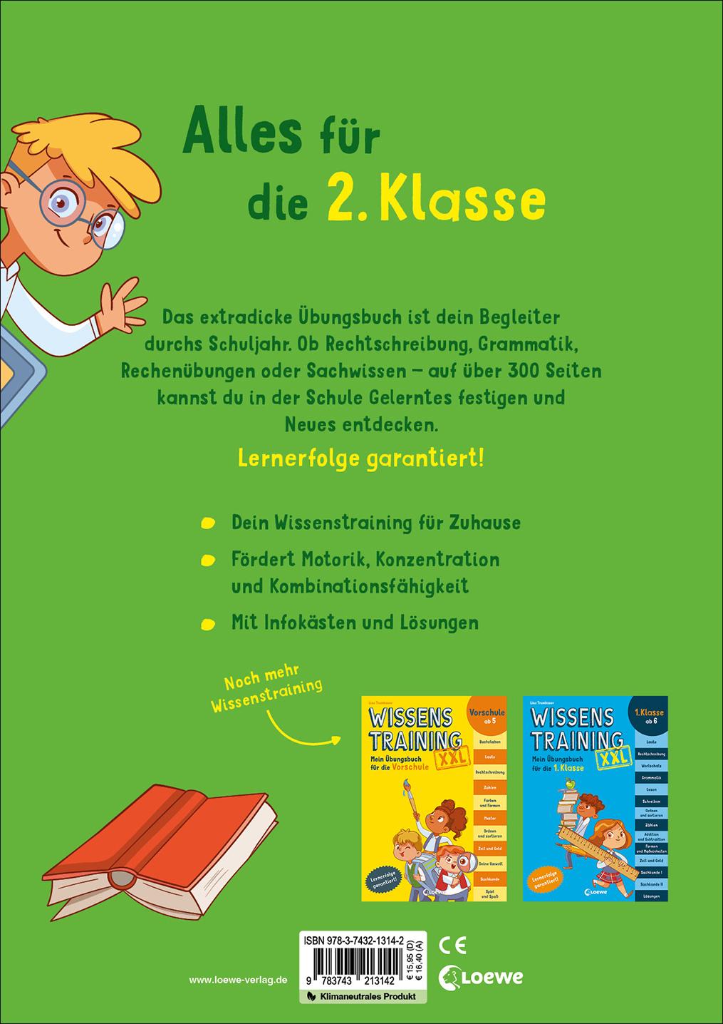 Rückseite: 9783743213142 | Wissenstraining XXL - Mein Übungsbuch für die 2. Klasse | Liane Onish