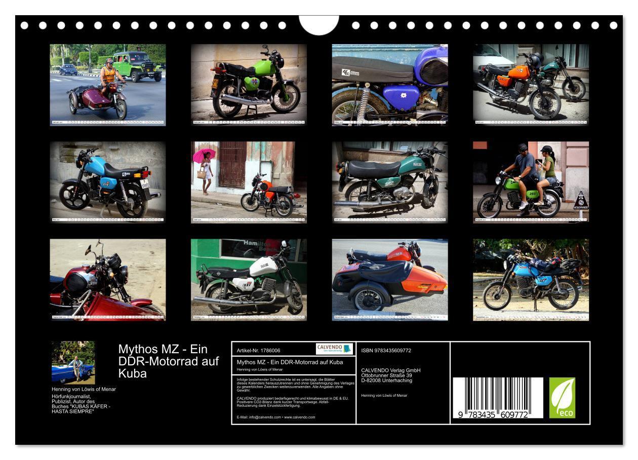 Bild: 9783435609772 | Mythos MZ - Ein DDR-Motorrad auf Kuba (Wandkalender 2025 DIN A4...