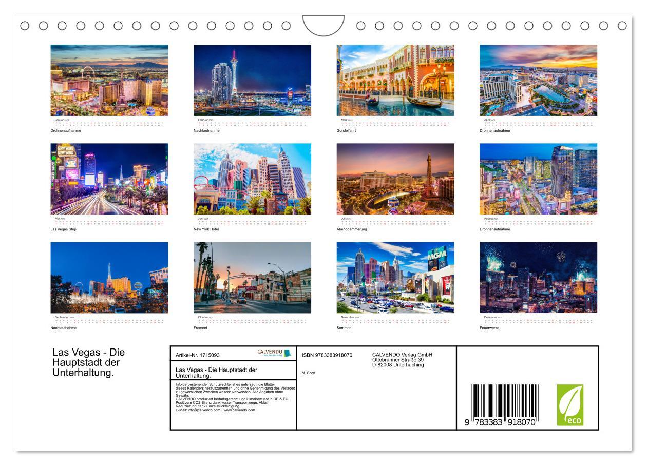 Bild: 9783383918070 | Las Vegas - Die Hauptstadt der Unterhaltung. (Wandkalender 2025 DIN...