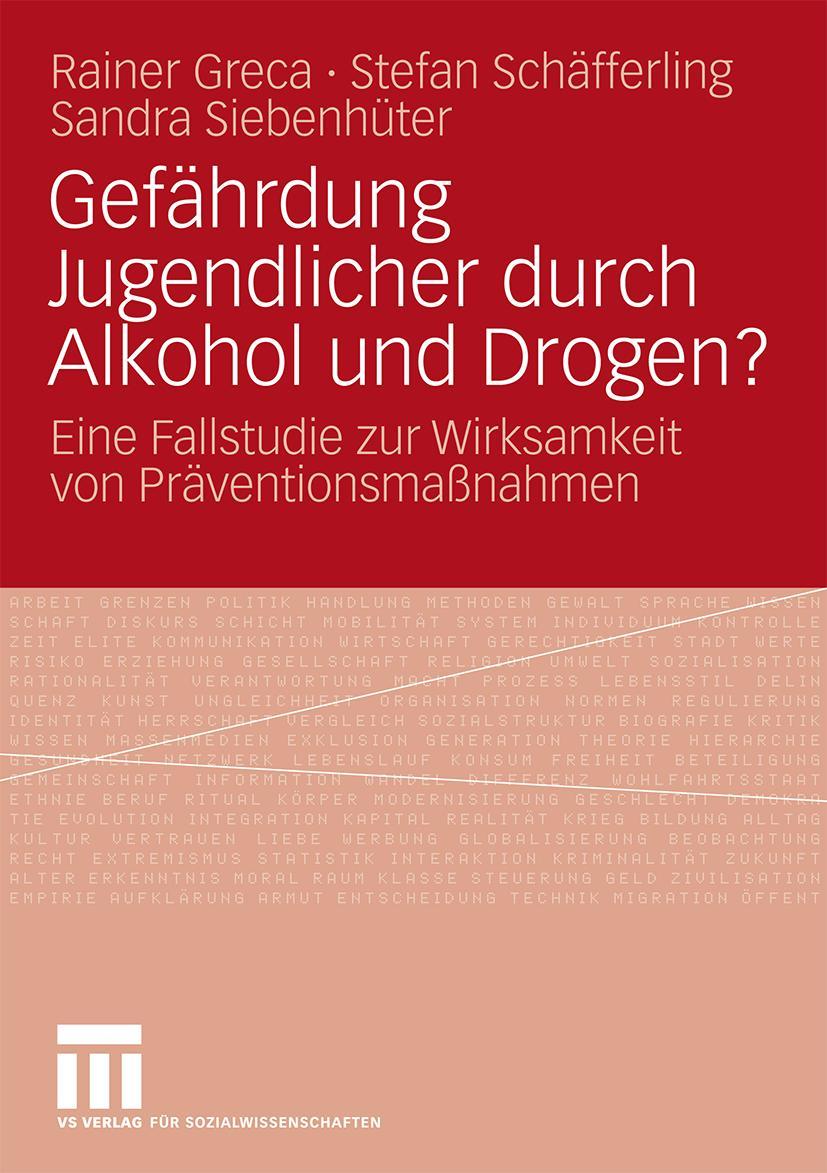 Cover: 9783531160634 | Gefährdung Jugendlicher durch Alkohol und Drogen? | Greca (u. a.) | v