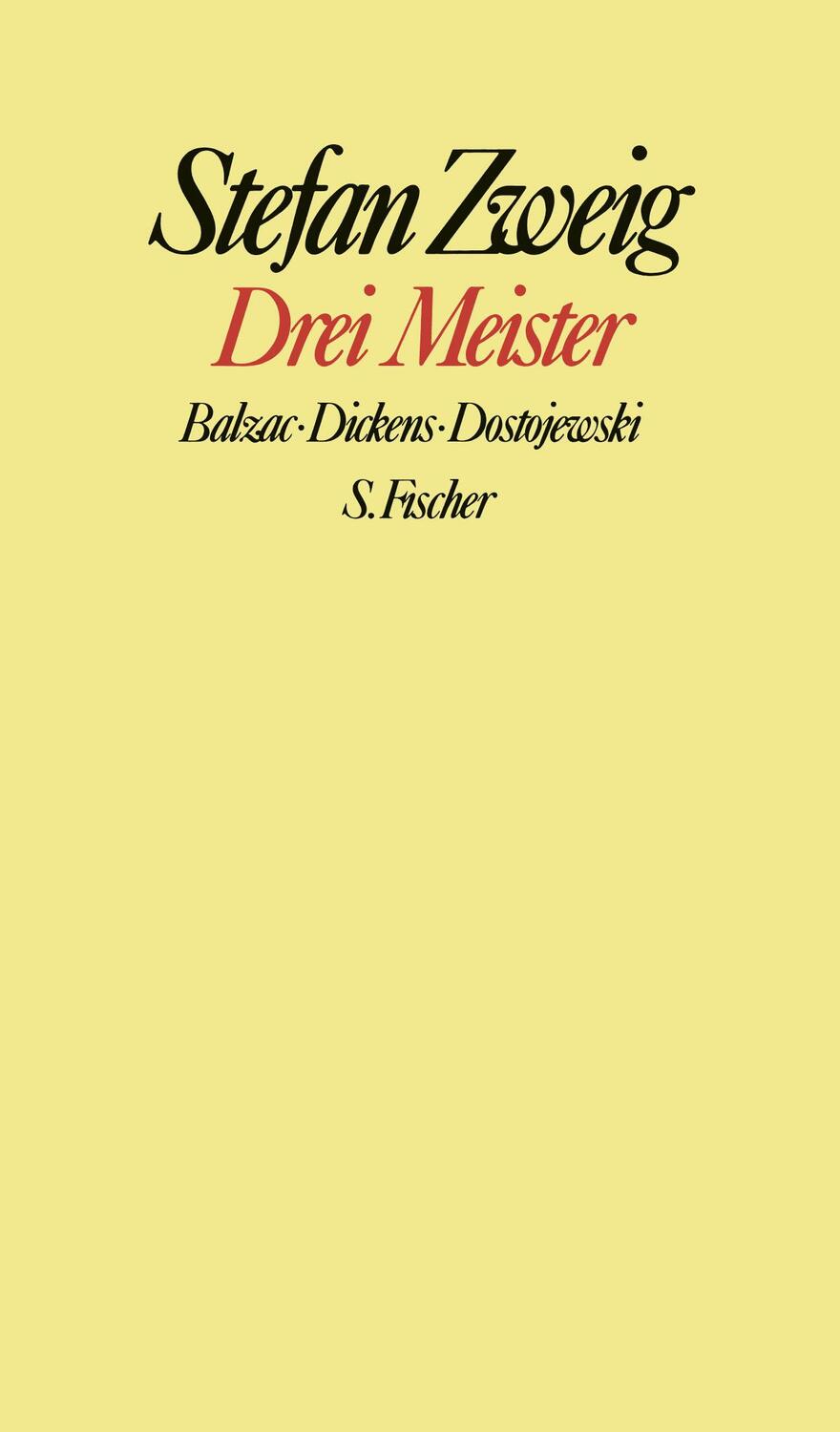 Cover: 9783100970503 | Drei Meister | Stefan Zweig | Buch | Deutsch | 1981 | FISCHER, S.